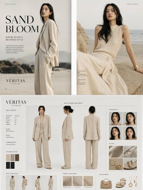 Luxury Fashion Editorial Layout Generator AI portrait template preview