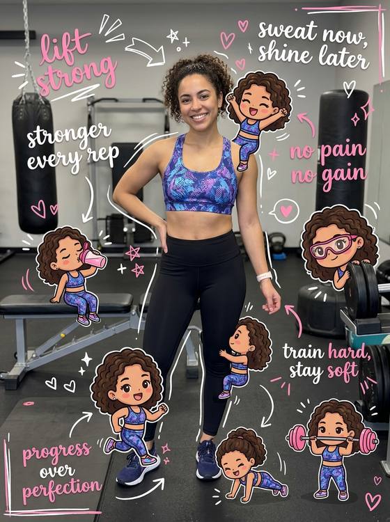Gym Beauty AI portrait template preview