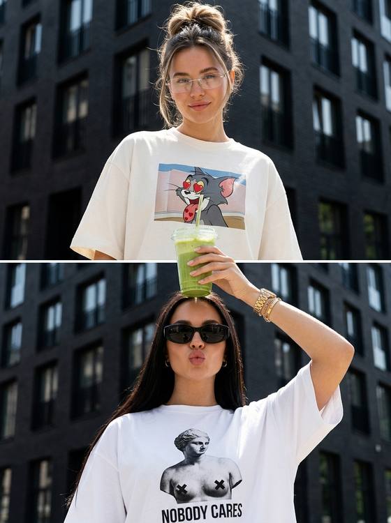 Matcha Smoothie Diptych Portrait AI portrait template preview