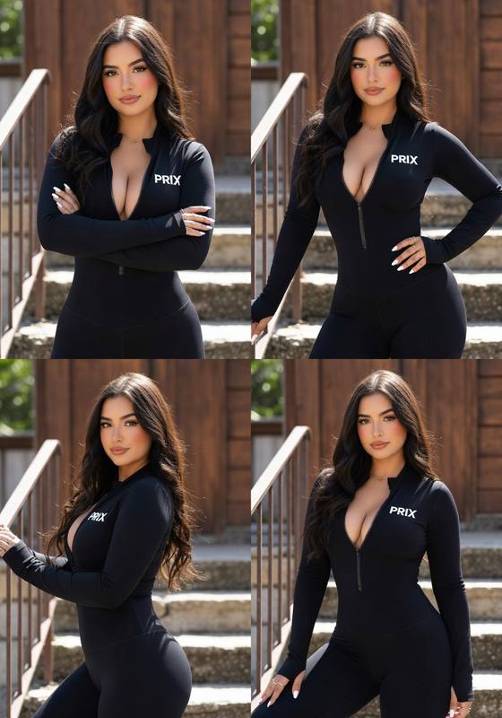 Sunny Stairs PRIX Bodysuit Collage AI portrait template preview